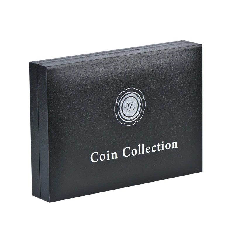 Collectible Coins Holder Challenge Medal Coin Display Case Black Storage Gift Box for Home Decor Desk Organizer For Collectors,