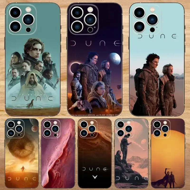 D-Dune Movie Phone Case For iPhone15,14,13,12,11,Pro,Max,Plus,Mini,X,XS,XR,8,7,6,S,Plus,SE Soft Black Case