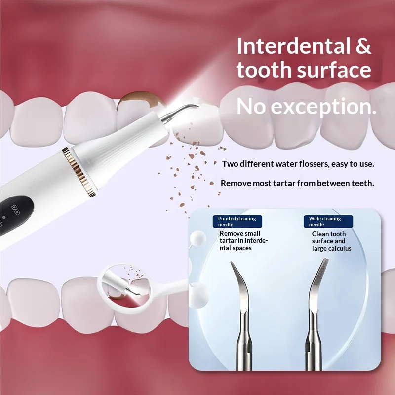 Ultrasonic Teeth Cleaner, Home Automatic Teeth Whitening Device, Removes Tartar and Plaque, Teeth Whitening Cleaning Tool