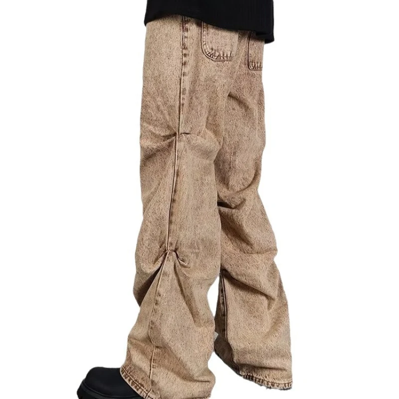 

High Street Retro Wasteland Style Desert Brown Jeans