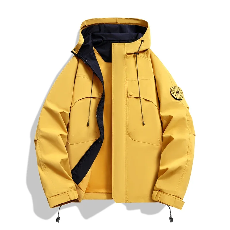 

2026Autumn Hooded Windbreaker Jacket Men Men's All Weather Jacket Waterproof Windproof Breathable 4-Season Outdoor Adventure Par