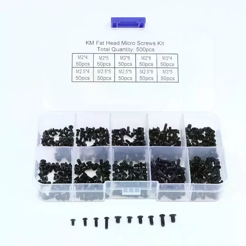 500/600Pcs M2 M2.5 M3 Mini Screw Set Carbon Steel Computer Notebook Laptop Repair Screws Kit