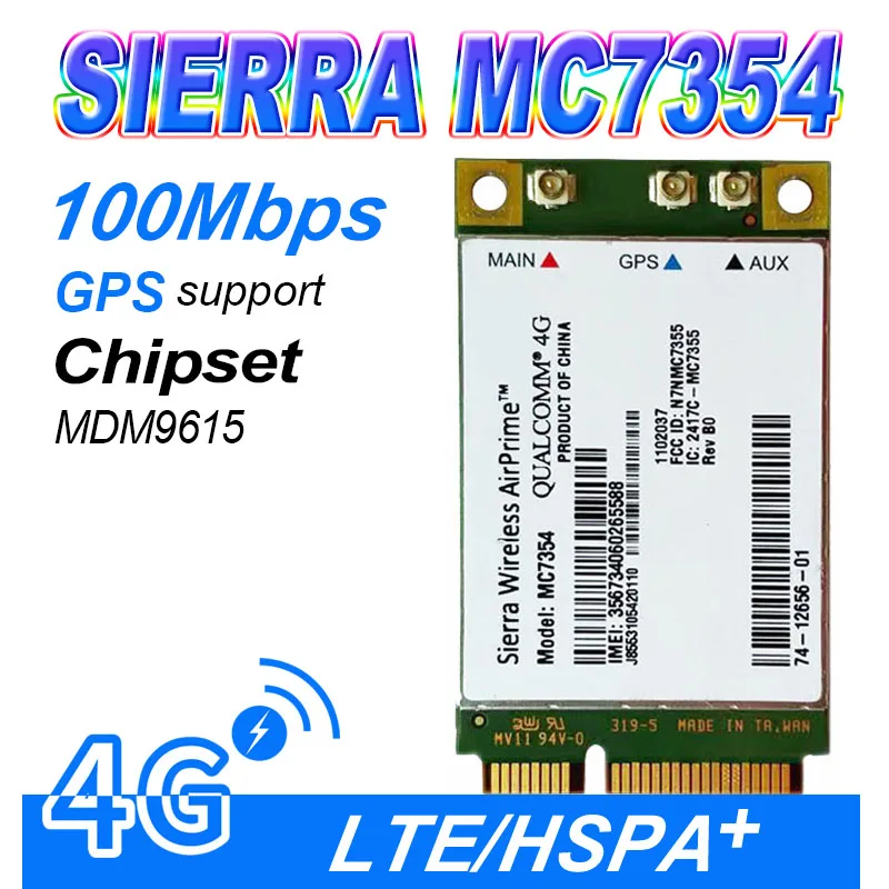 NN Wireless 4G LTE MC7354 Mini PCIE Module Qualcomm Chipset GSM WCDMA GNSS Gobi API Supported