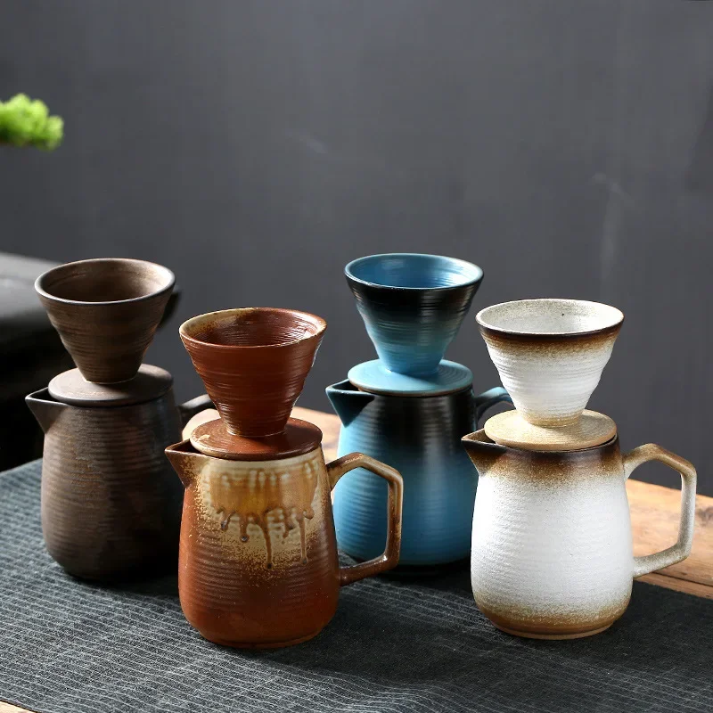 Artisanal Ceramic V60 Pour-Over Set - Stylish Hand-Drip Coffee Maker with Filter