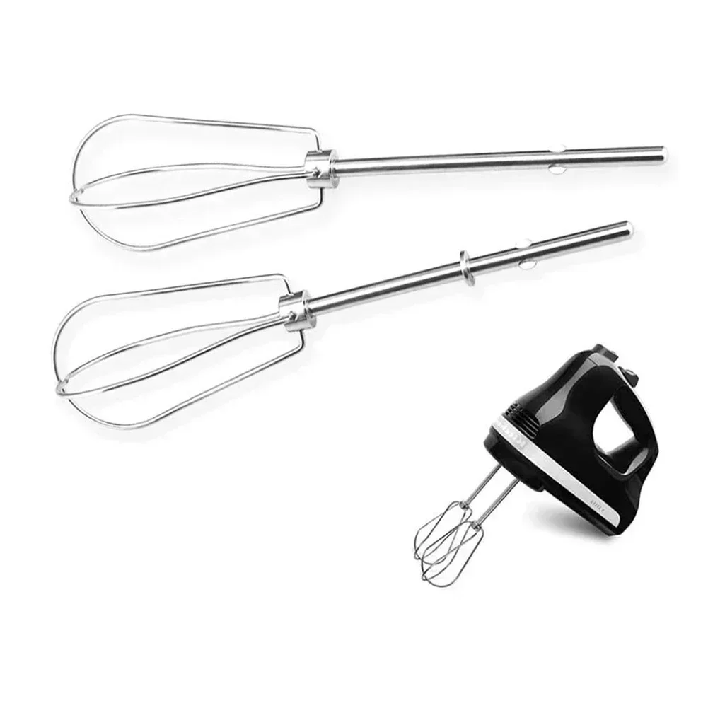 2pcs Stainless Steel Mixing Rods Head W10490648 Hand Mixer Turbo Beaters For Replace KHM2B AP5644233 Tool Accessor