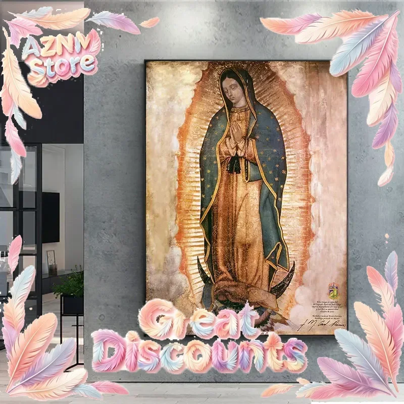 Classic Abstract Wall Art Mexico Our Lady of Guadalupe HD Canvas Print Poster Home Living Room Bedroom Decorative Painting