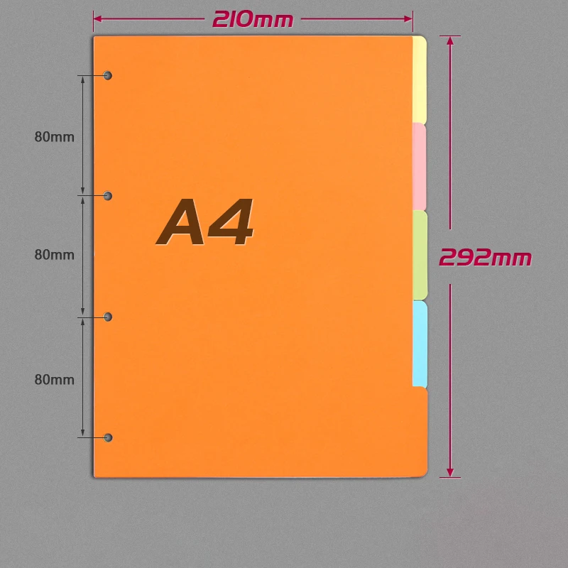 A4 B5 Verschiedene Arten Planer Zubehör Lose Blatt Zip Taschen Und Kraft Weiß Bunte Teiler