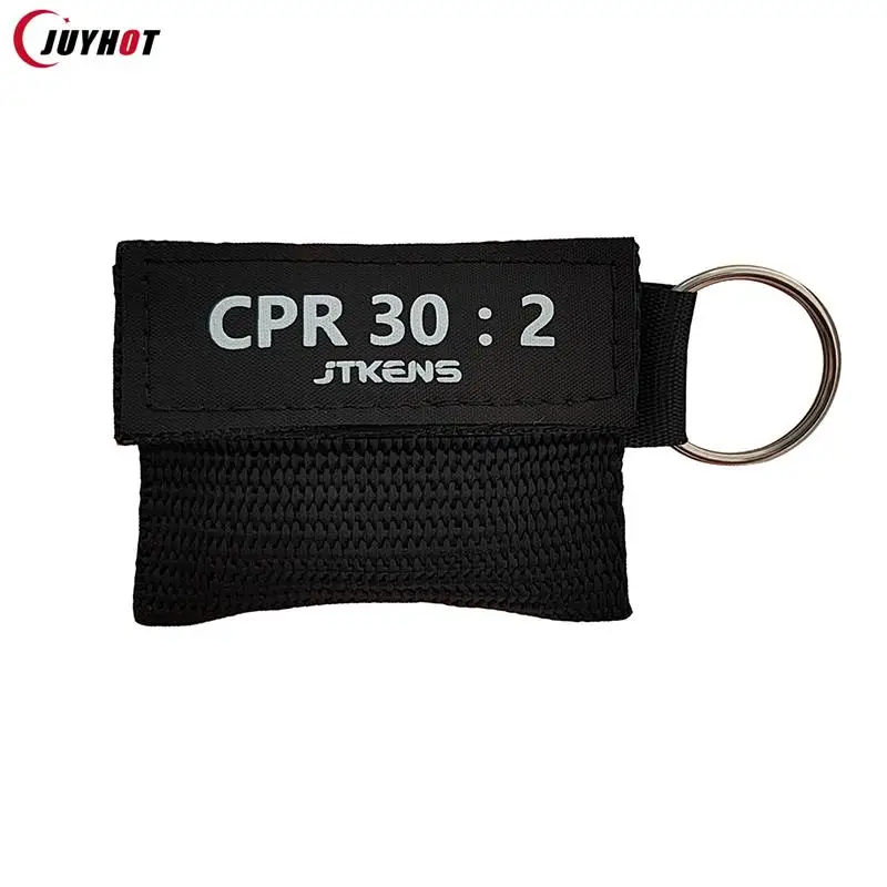 CPR Resuscitator Mask Portable Emergency Aid Face Shield Artificial  One Way Valve Respiration Disposable Respirator Keychain