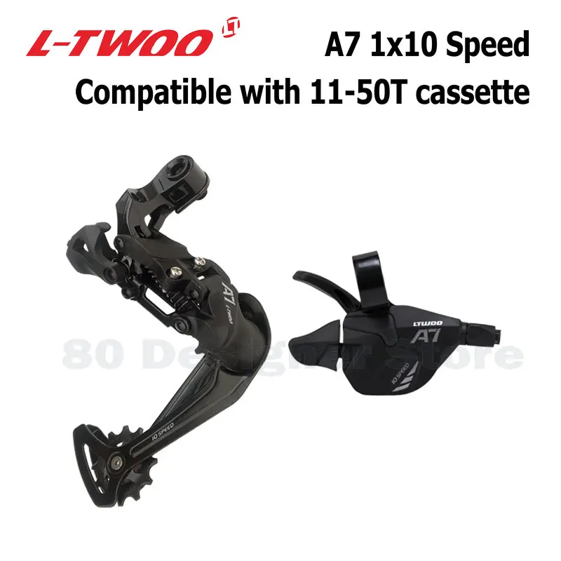 LTWOO A7 1x10 Gruppo Trigger Shifter Leva + Deragliatore Posteriore per MTB Della Bici 10-Velocità Cassette Pignoni 42T 46T 50T LTWOO Gruppo