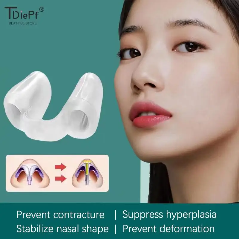 Nostril Support Device Postoperative Rhinoplasty Nostril Support Shaping Crooked Nose Correction Fixator Silica Gel Nose Clip