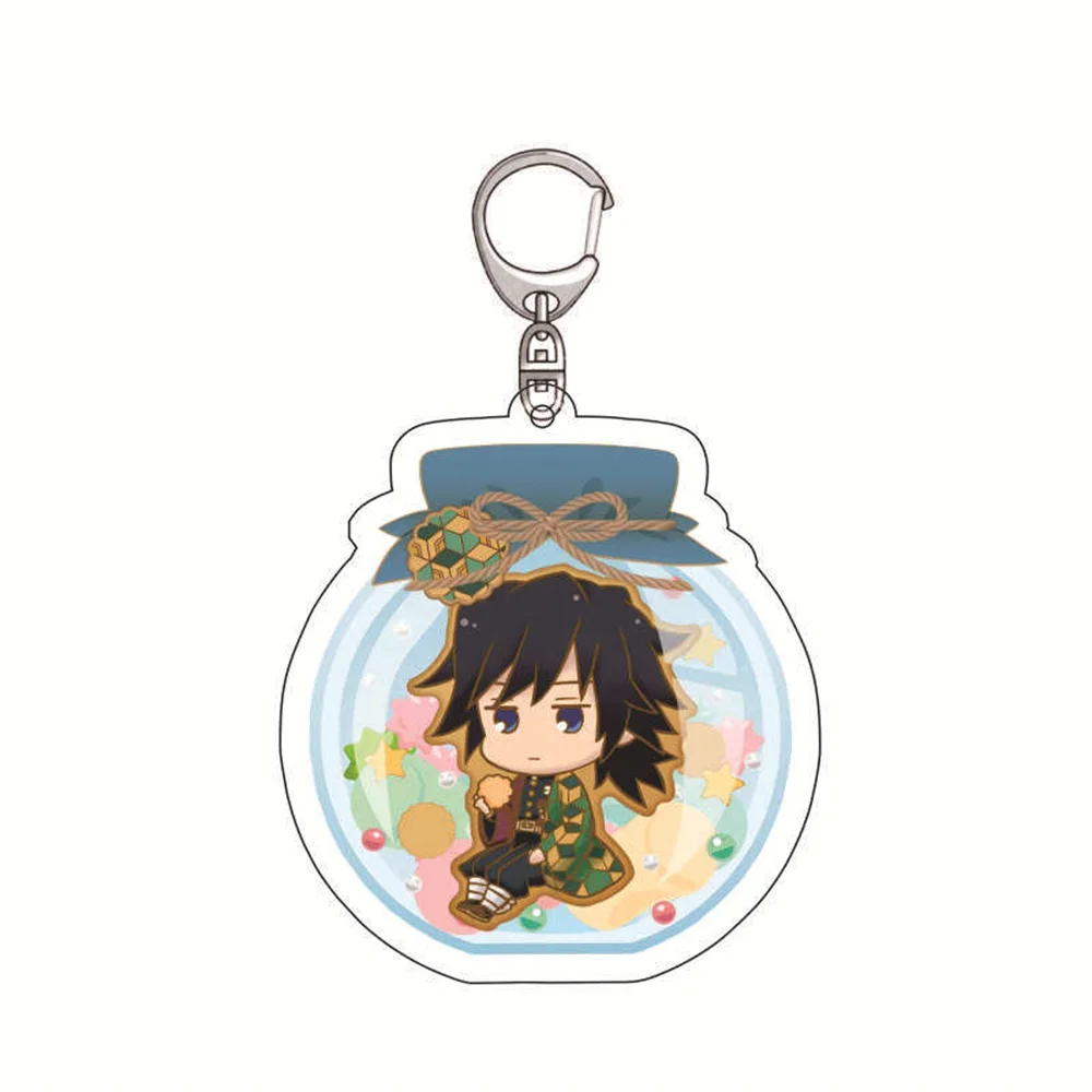 Kill the demon Kimetsu No Yaiba Keychain Acrylic Pendant Gift Anime fans High definition 6cm Hot llavero coche sac a dos wolf