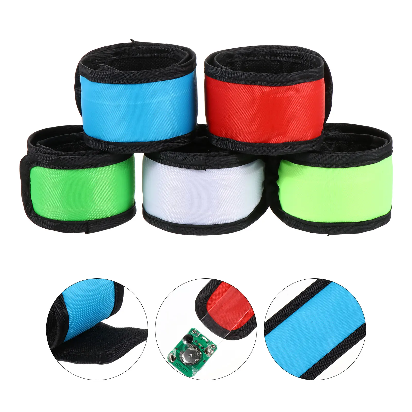 5 قطع متوهجة بات الذراع حزام الأساور سوار LED ليلة تشغيل الإضاءة شارة الأدوات في الهواء الطلق التخييم التنزه #4