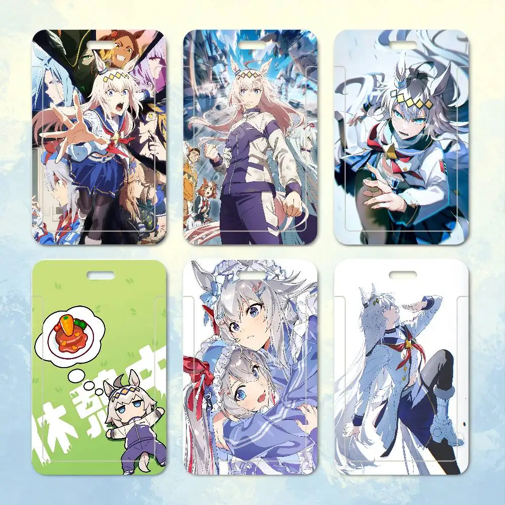 Oguri Cap UmaMusume Cinderella Gray Plastic Card Holder Student ID Card Clear Transparent Business Office Supplies