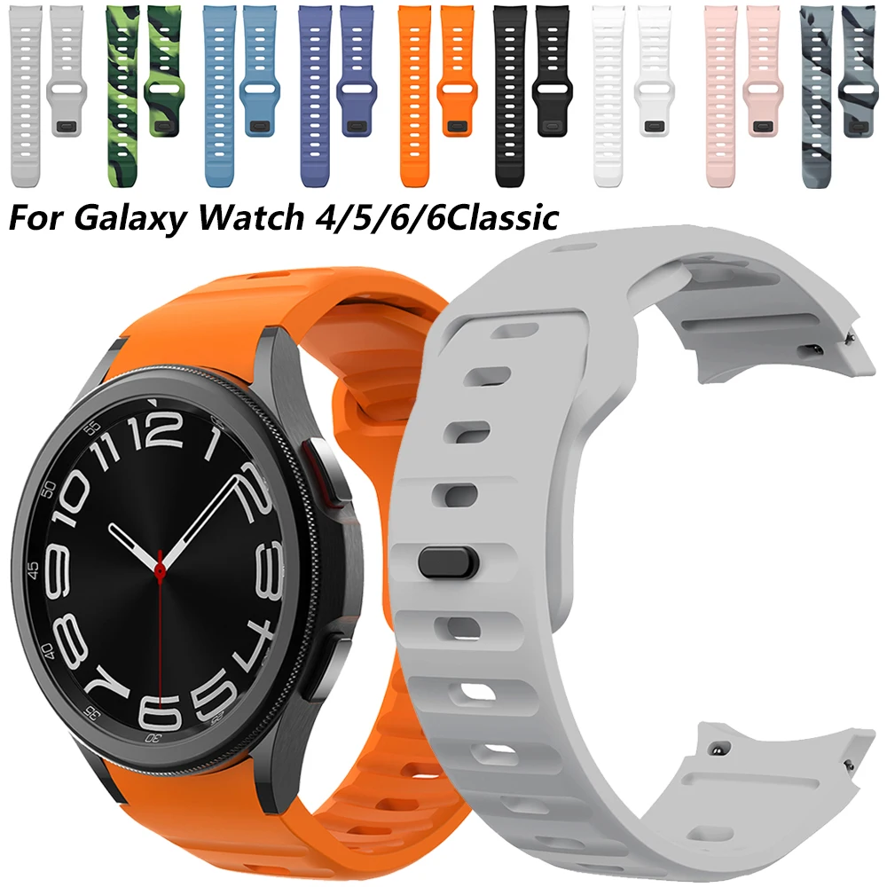 20mm Original Silicone Band for Samsung Galaxy Watch 6/5/4 44mm 40mm 45mm Bracelet for Galaxy Watch 4/6 Classic 43mm 47mm Strap