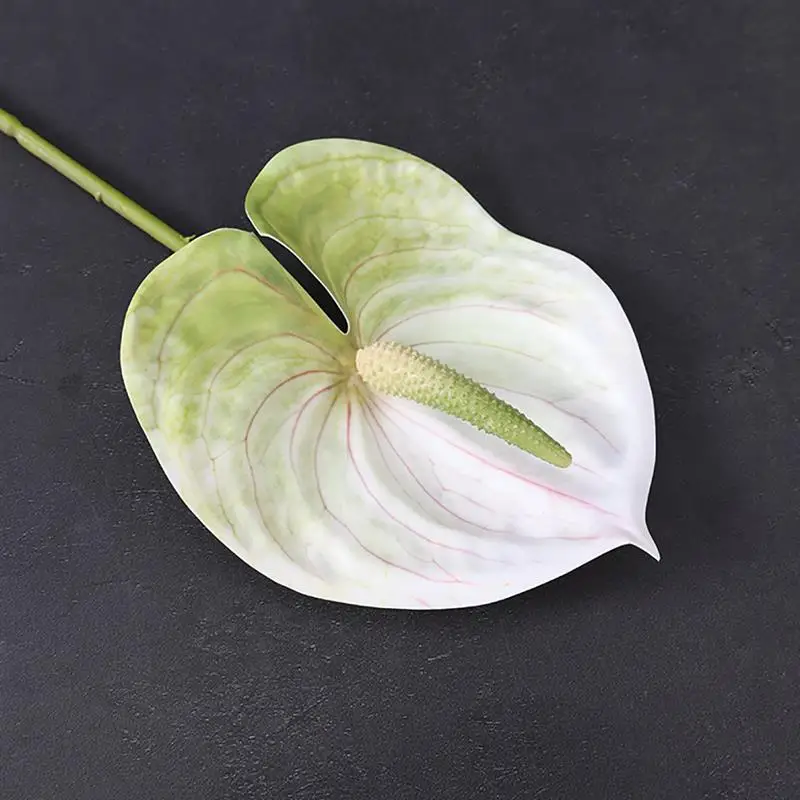 Artificial Anthurium Flower Silk Flower Floral Arrangement Artificial Anthurium Palm Flower 3D Print Simulation Wedding Decor