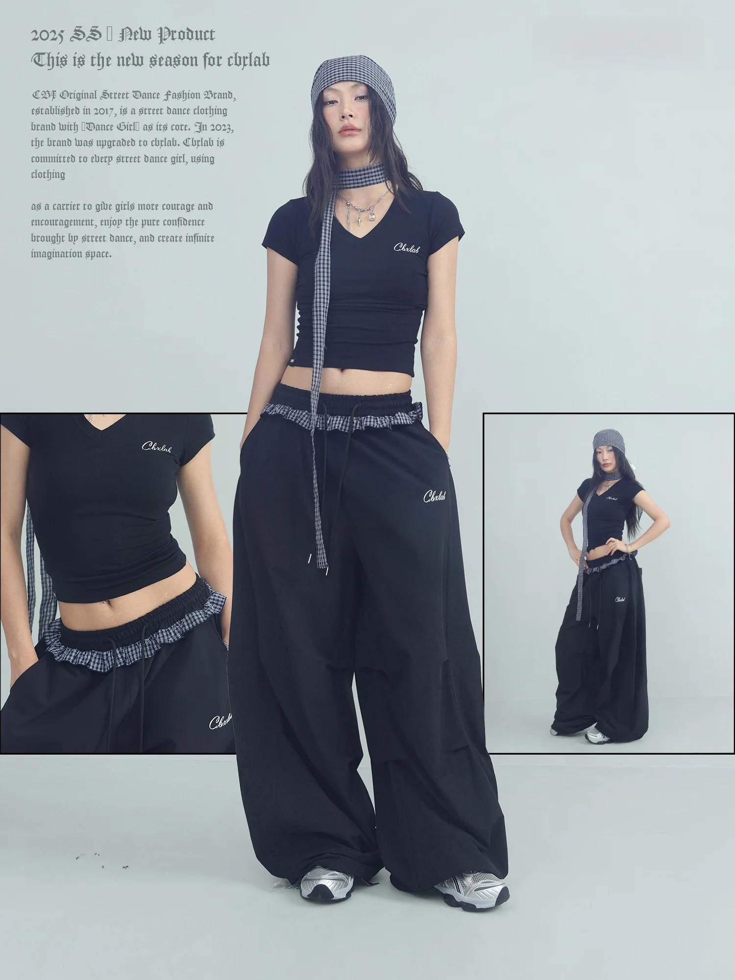 

CBXLAB Street Dance Trendy Brand Bla Summer Splice Lace Qui Dry Long Pants Jazz Slimming Sports Pants for Women