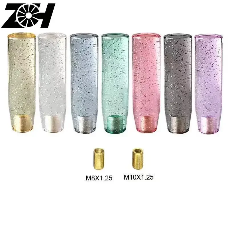 Car Resin Auto Manual Gear Shift Knob Shifter Head Stick Crystal Transparent Bubble Replacement Handle Lever MT AT