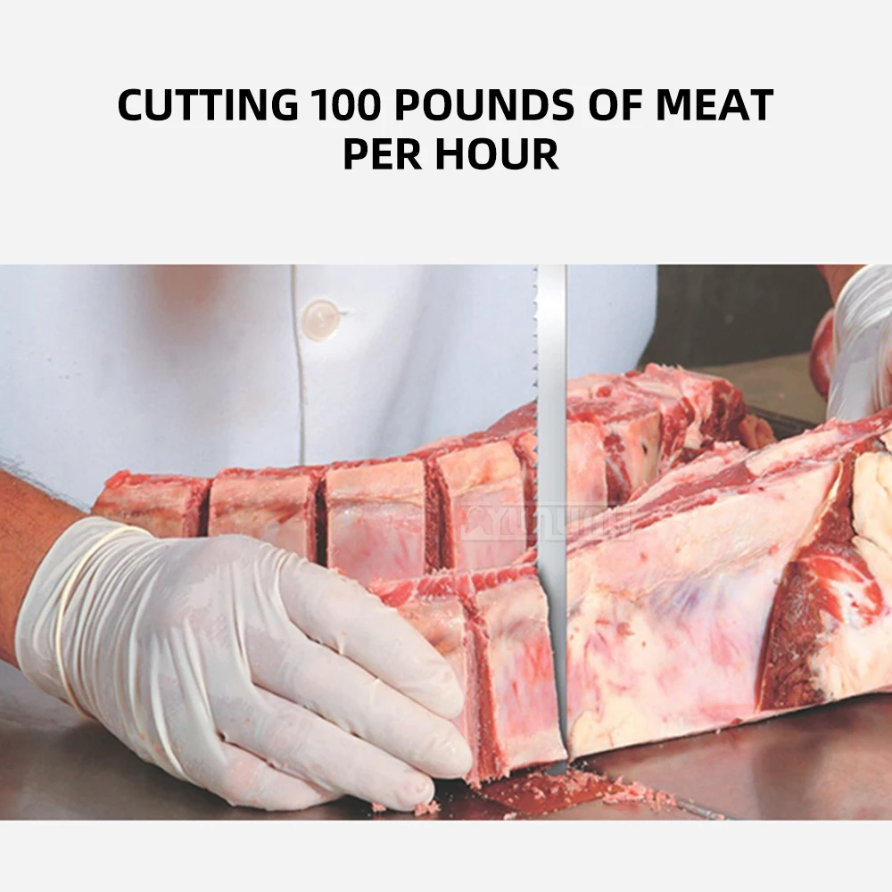 

Коммерческая большая мощная пила для костей, автоматический резак для мяса для замороженных свиных рысаков и других костей, кухонный класс