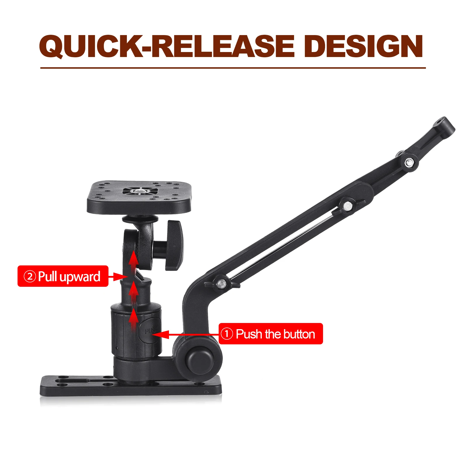 Płyta montażowa do echosondy kajakowej Przetwornik do łodzi kajakowej Ramię montażowe do echosondy Adapter podstawy do echosondy Adapter do kajaka