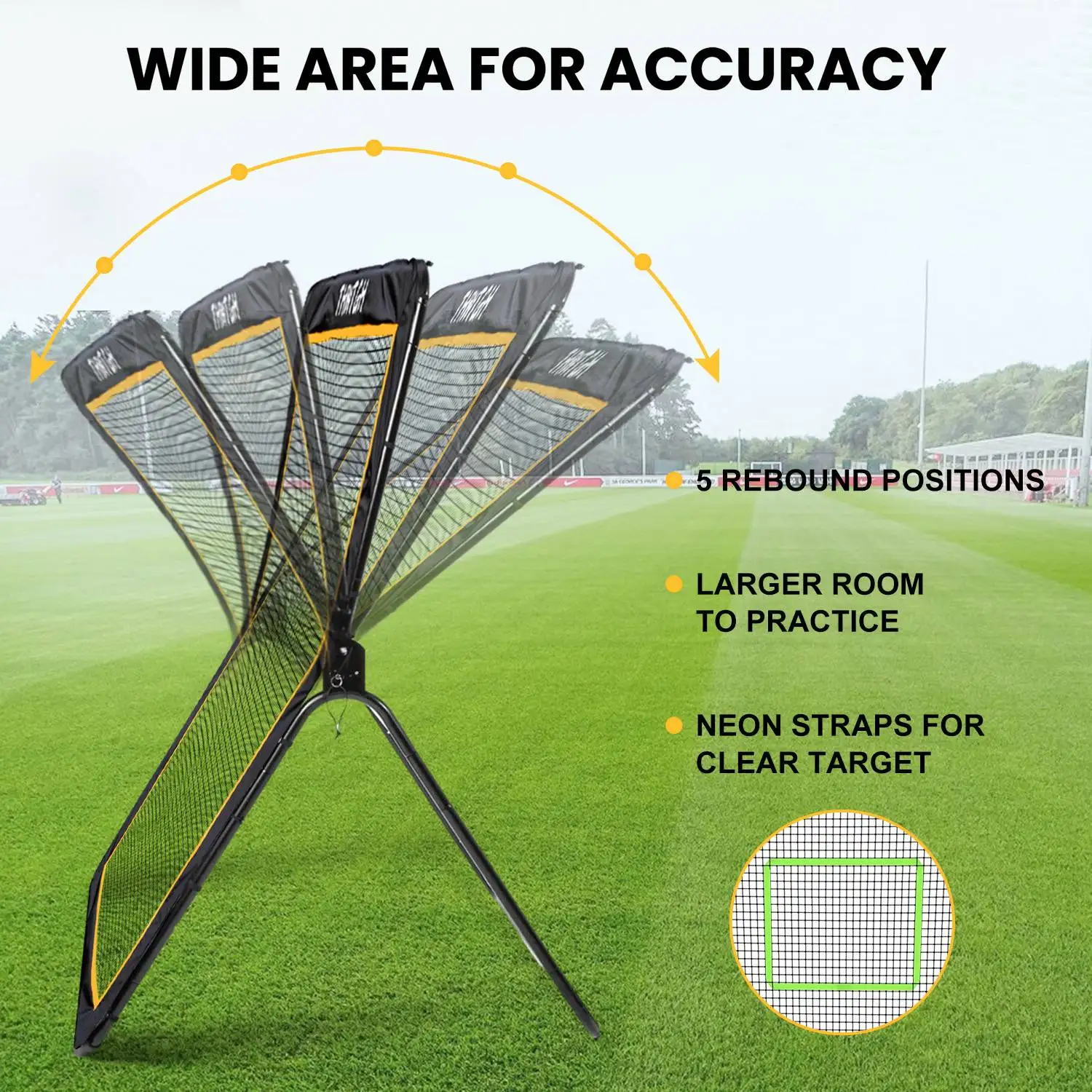 Rete da rimbalzo per pallavolo 5x7 piedi Rete da rimbalzo per palla da crosse da pallavolo Pallacanestro Rete da rimbalzo per pallavolo