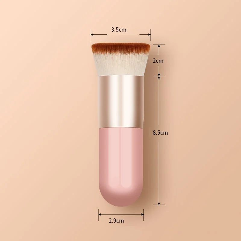 Pincel de maquiagem para base, tamanho grande, cabo curto, sem marcação, corretivo, creme bb, pequeno cais de gordura, cabeça plana, ferramentas de beleza cosmética