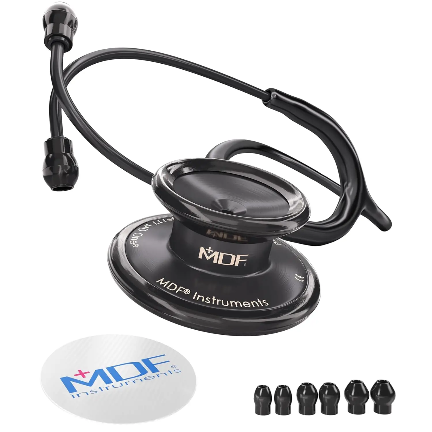 

Dual Head Stethoscope, Stainless Steel, Black, for Adults, High Acoustic Performance, Lifetime Warranty