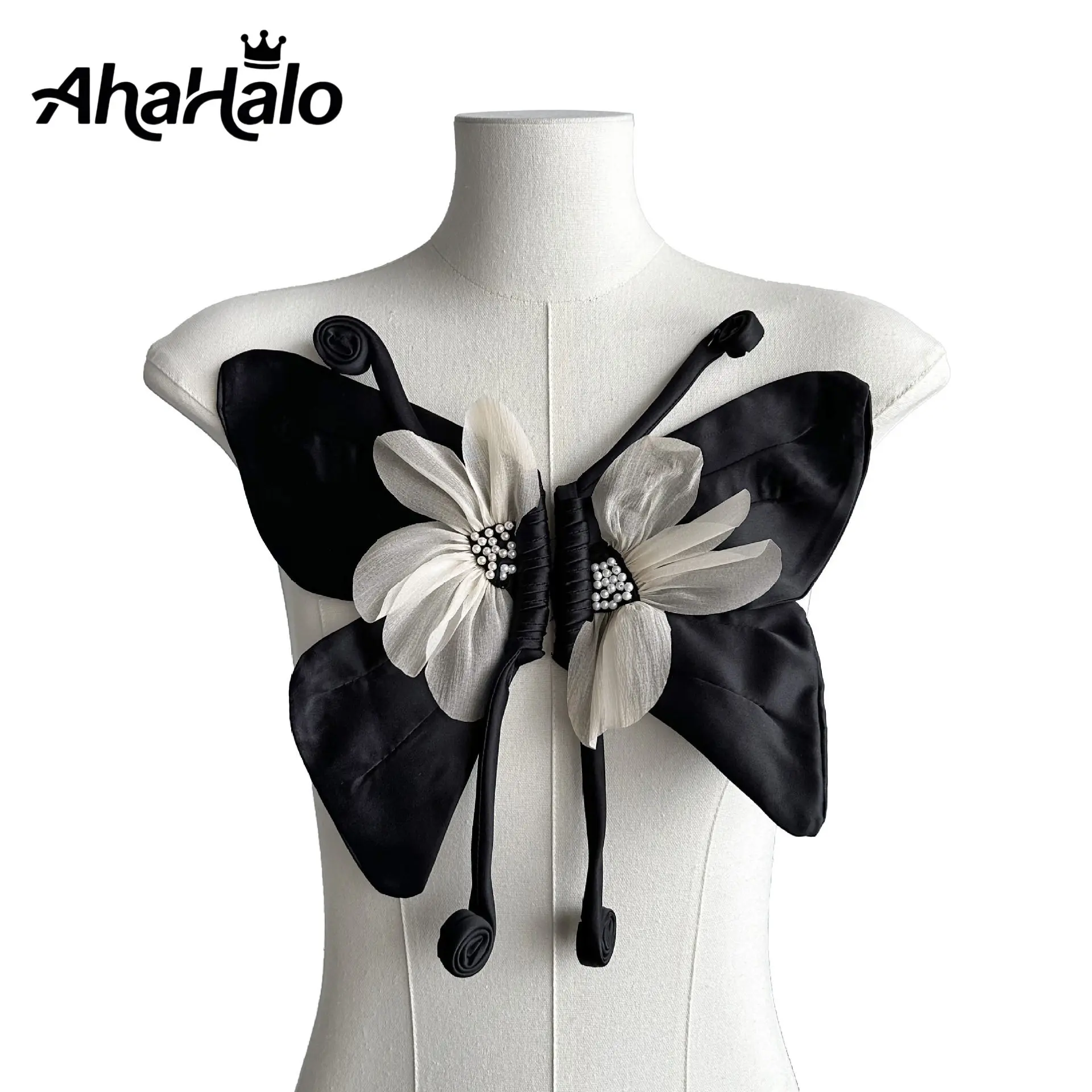 

Lace Butterfly Applique Angle Wings Trim Decor Butterflies Sew on Patch Organza Patches Fabric Butterfly for Dress DIY Costume