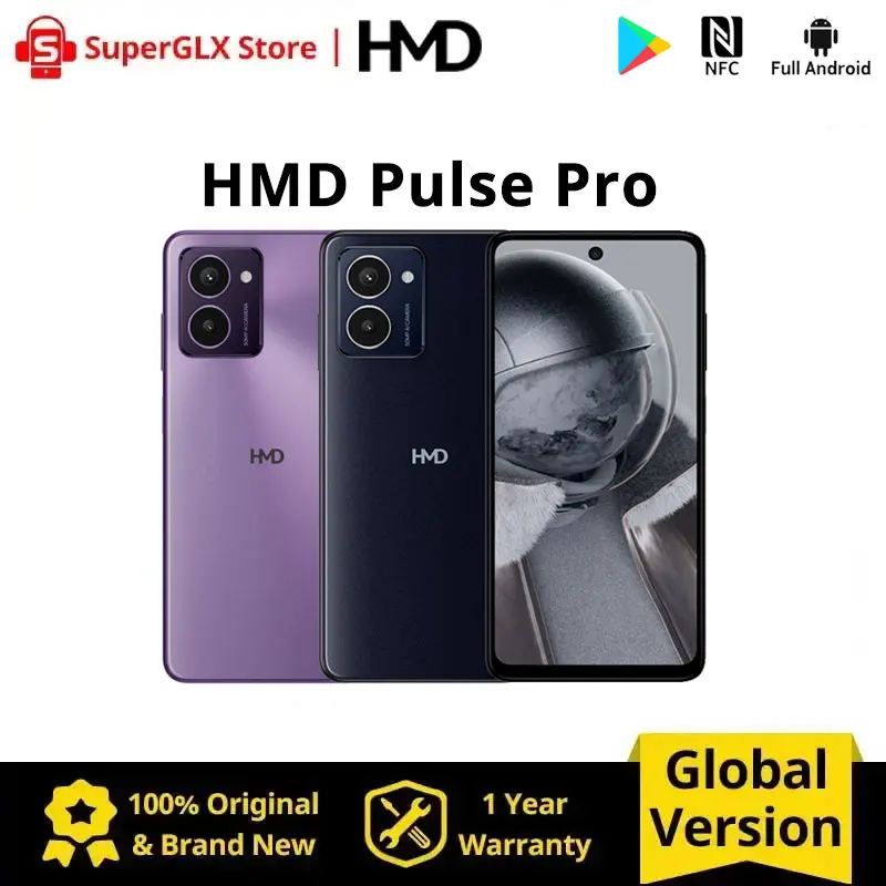 

Смартфон глобальная версия HMD Pulse Pro, 4G, дисплей 6,56 дюйма, 90 Гц, селфи, задняя камера 50 МП, 5000 мА · ч, Android 14