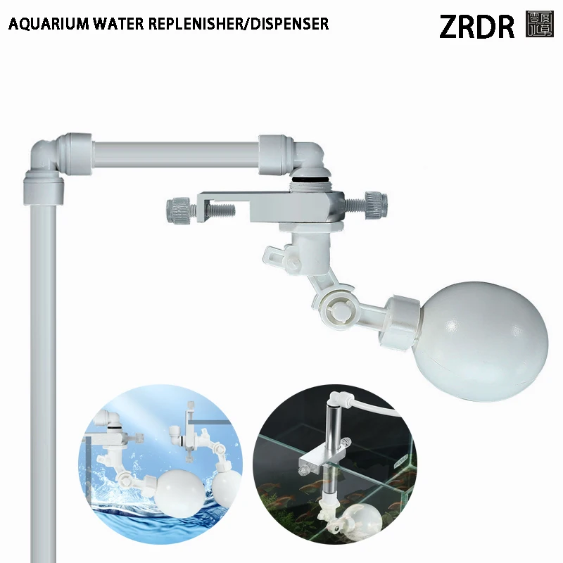 

ZRDR DIY Aquarium Acrylic Hydrating Device Automatic Farm Animal Feeding Water Floating Ball Valve Net Water Level Controller