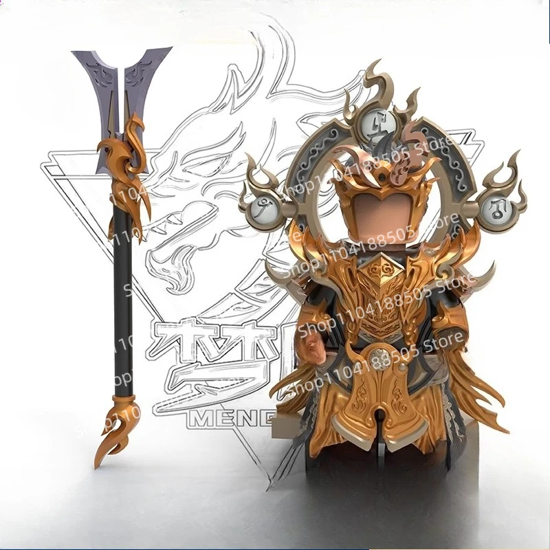 

MOC New Five Tigers, Zhang Fei, Hu Bo, Doll Armor Assembled Building Blocks, Hand-painted Toy Gift Building Blocks