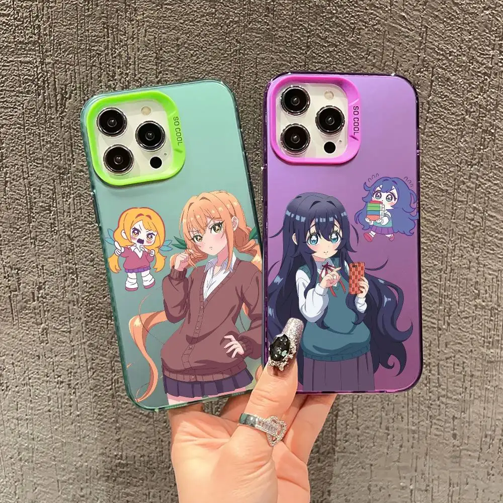 Чехол для телефона Inda Karane Yoshimoto Shizuka 100Kanojo для iPhone 17, 16, 15, 14, 13, 12, 11, Mini, Pro, E, MAX, серебристо-белый матовый чехол-накладка