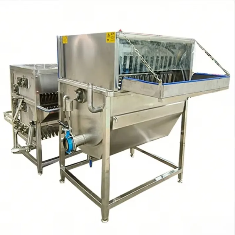 Automated High Productivity Motor Bearing Poultry Duck Chicken Goose Plucker Scalder Machine 220/380V 300-800bp/h Farm