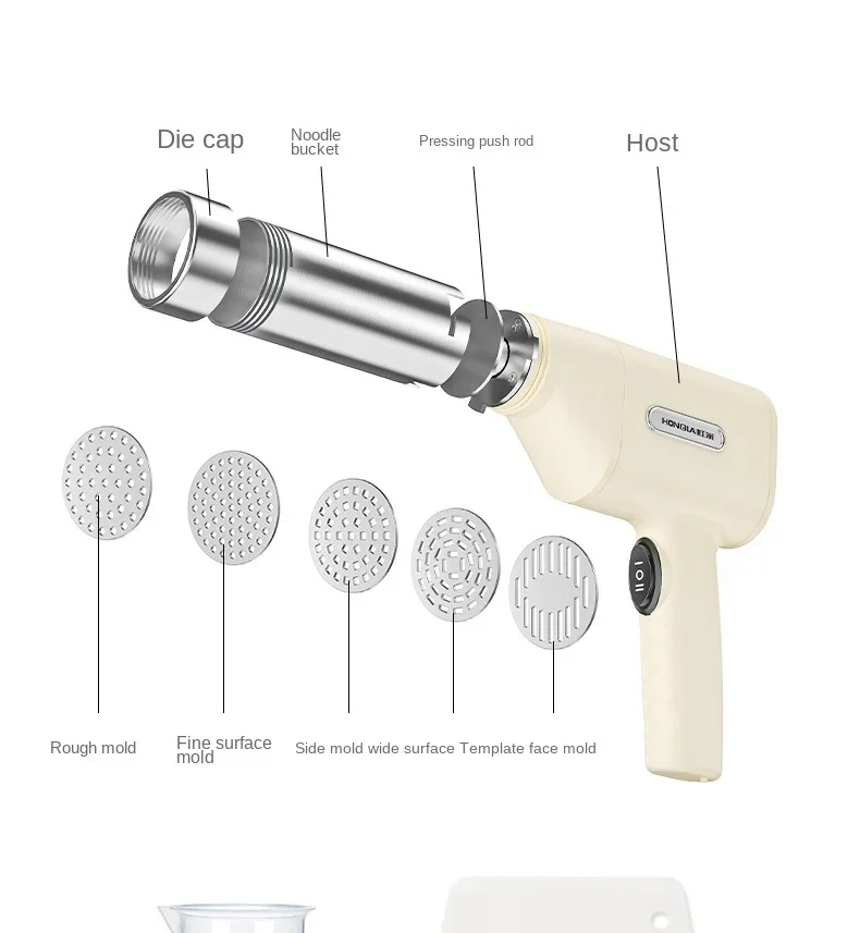 Portable Electric Noodle Maker - Fully Automatic & Wireless Handheld Pasta Press Machine