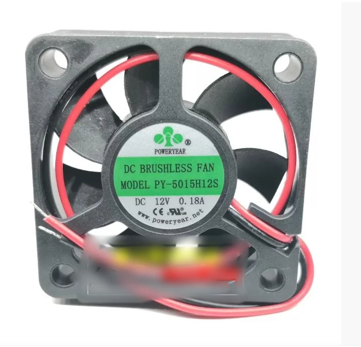 Free shipping new PY-5015H12S 12V 0.18A 5015 5CM 2-wire cooling fan