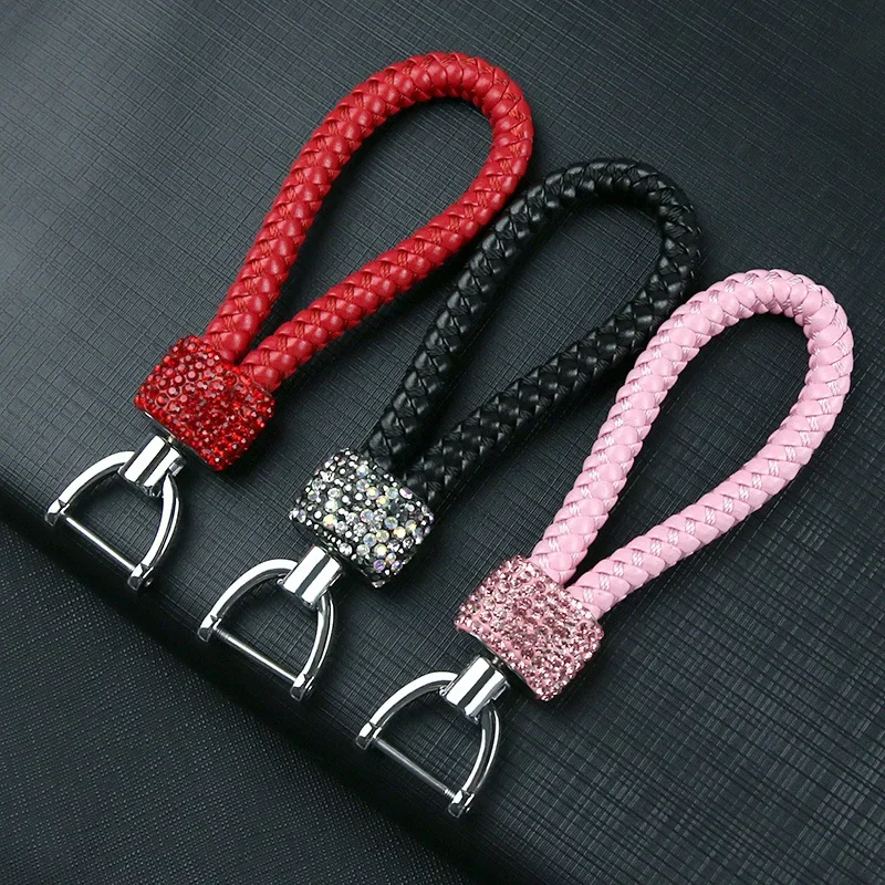 Diamond-Encrusted High-End New Car Key Ring Male and Female Personality Creative Car Gifts for Mercedes-Benz Audi Volkswagen