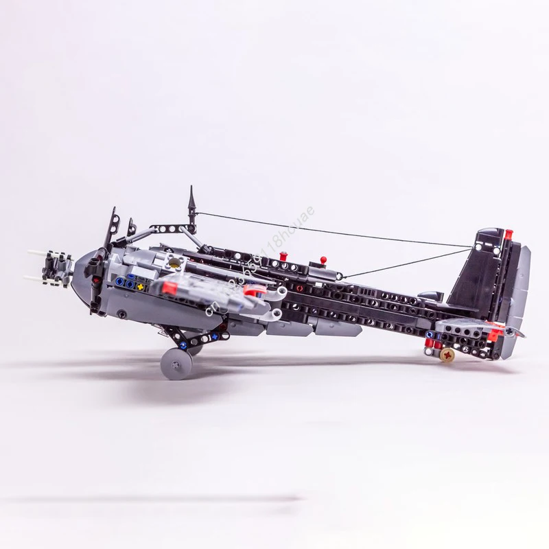 1136 шт. MOC двухмоторный многоцелевой боевой самолет технические строительные блоки пластиковые рождественские игрушки идея подарка изготовление кирпича