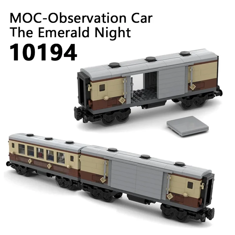 NEW Train Cabin for 10194 The Emerald Night Train Bricks Model MOC City Car Carriage Building Blocks Creative Idea Expert Toys