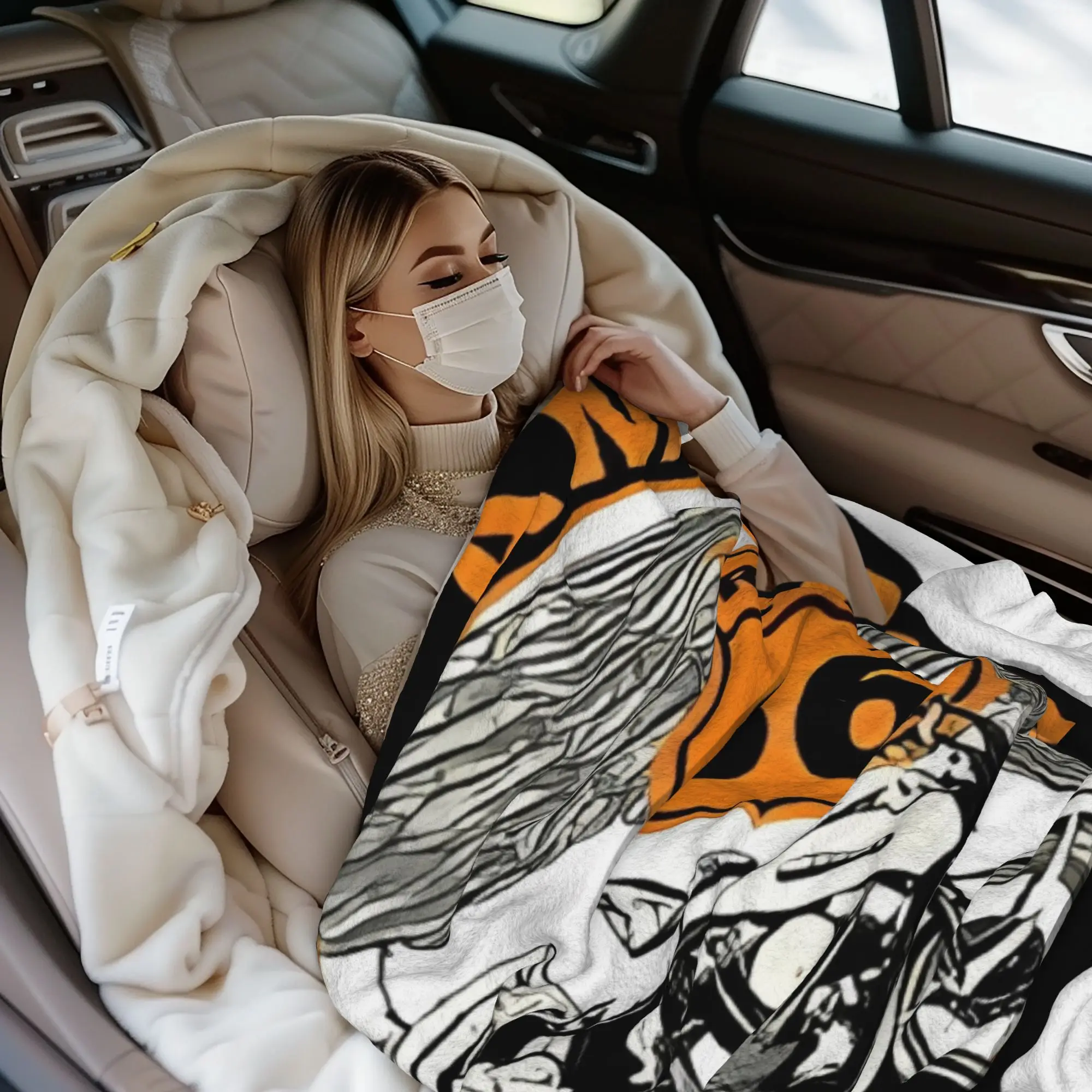1PC home Cute Room Decor Classic Blanket Throw Blanket Route 66 Novelty Warm Blanket All Season