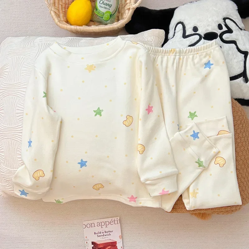 2026 سانريو بيكاتشو ملابس نوم مخملية دافئة للأطفال خريف/شتاء سراويل طويلة الأكمام للأطفال مجموعة ملابس منزلية سميكة ودافئة