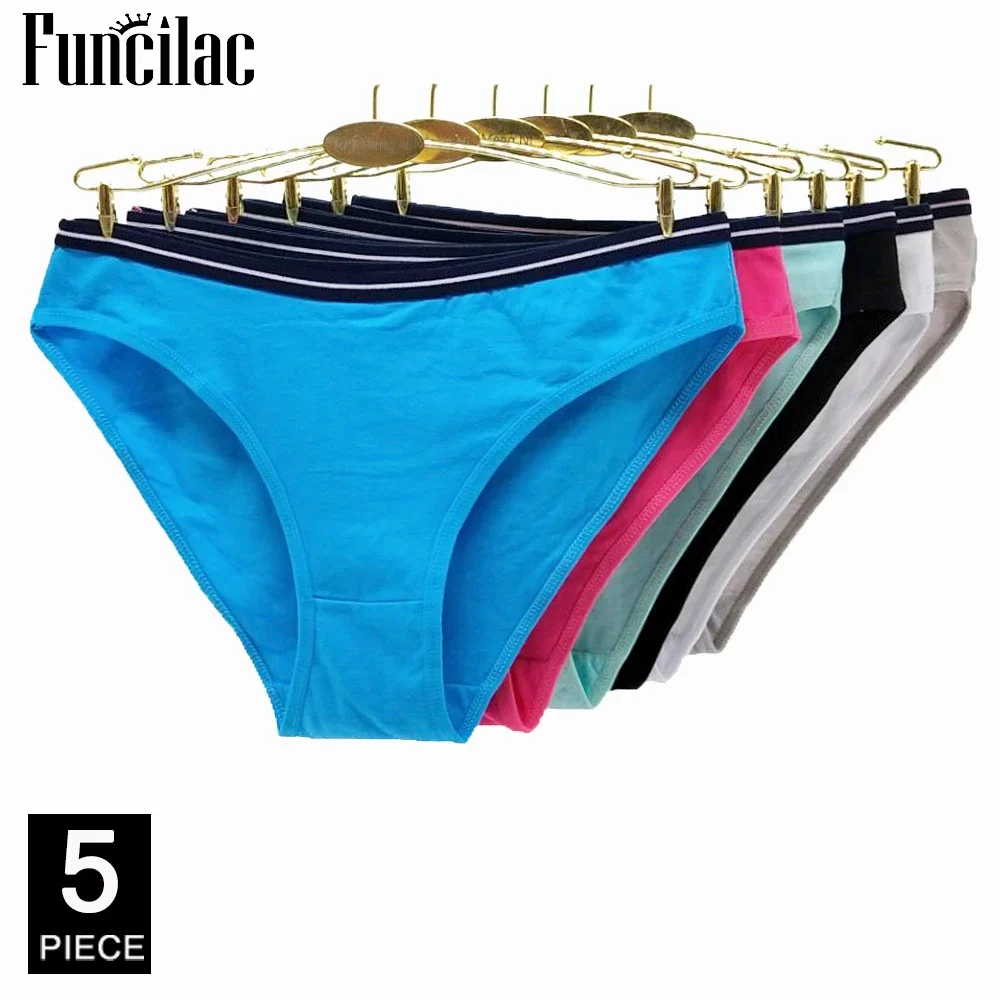 Woman Underwear Women Cotton Sexy Panties Everyday Girls Briefs Ladies Knickers Lingerie for Women 5 Pcs/lot