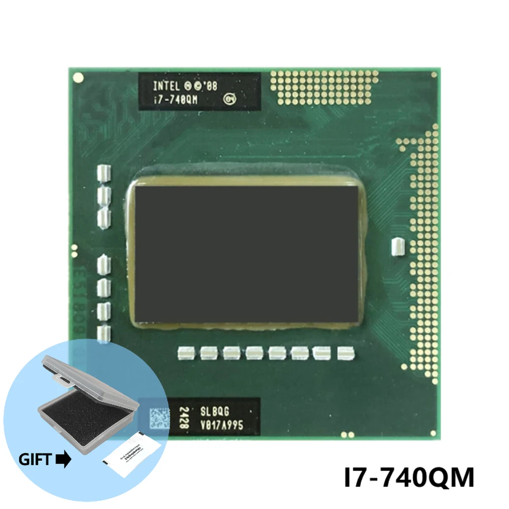 Intel Core I7-740QM I7 740QM SLBQG 1.7 GHz Quad-Core แปดด้าย CPU Processor 6W 45W ซ็อกเก็ต G1/RPGA988A