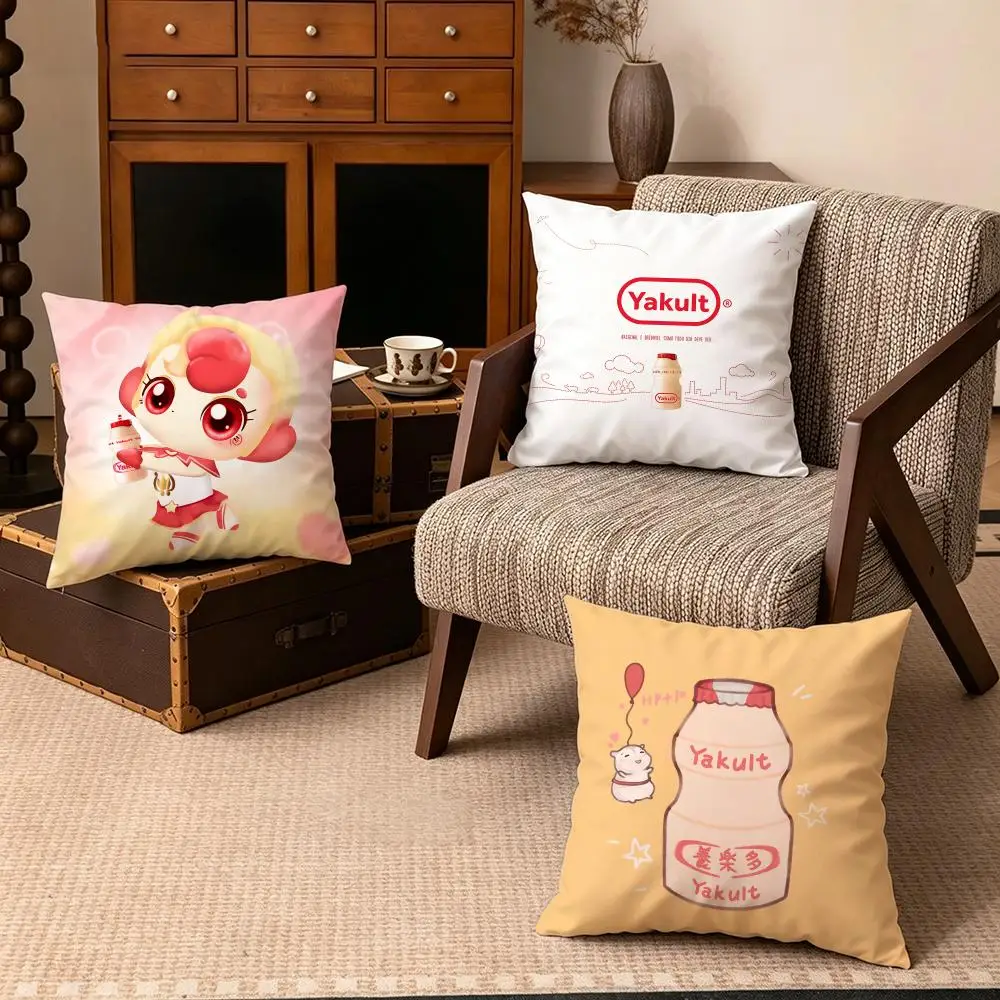 Brand-YakultS Cushion Cover Soft Velvet Cushion Cover Set 4Pcs 50x50 45x45 Zipper Pillowcase for Home Decor