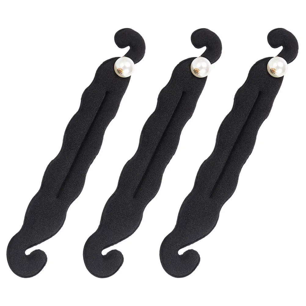 

3Pcs Pearl Hair Bun Maker Elegant Bun Styler for Women Volume Boosting Donut Tool Lazy Curler Wrap for Thin Long Hair