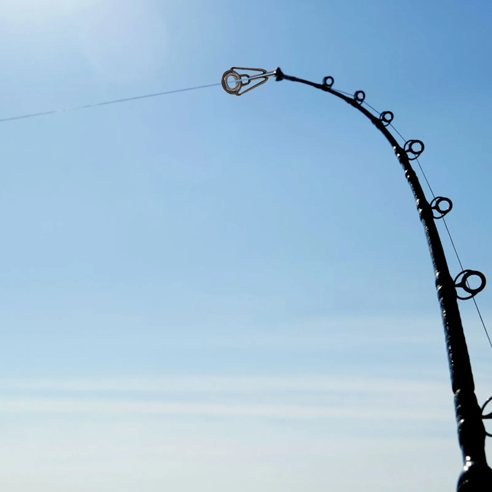 

8Pcs Fishing Rod Guide Tip Kit Stainless Steel Oxidation Treated Durable Professional Repair Kit Practical Outdoor Fishing