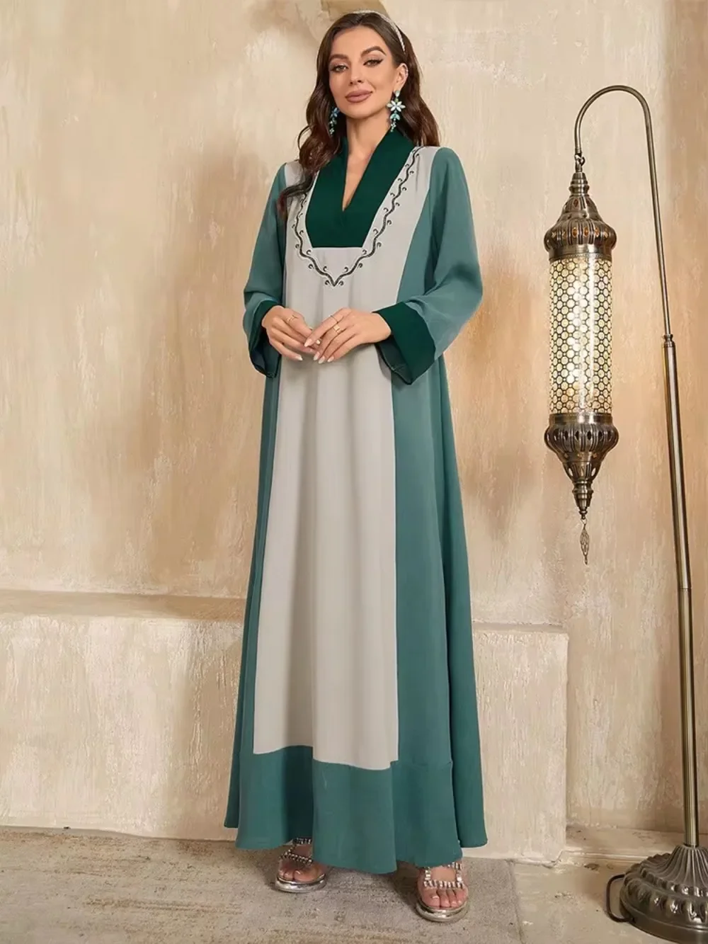 Eid Maroc Robe Maxi femmes musulmanes Abaya dubaï Abayas dubaï turquie robes de soirée caftan Robe Longue robes Largos