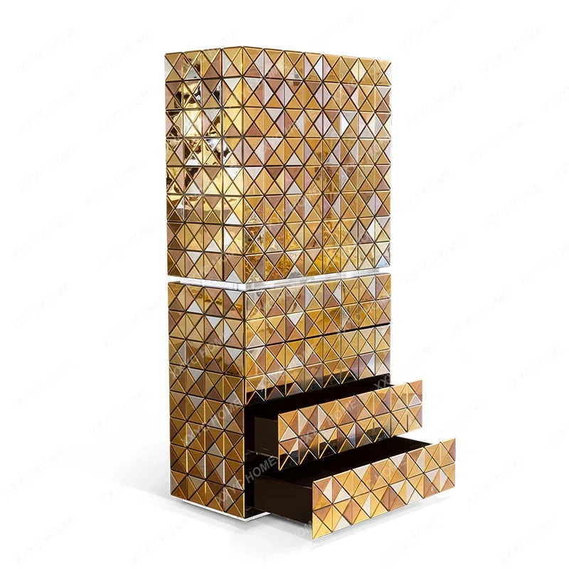 Entrance Cabinet Entrance Locker Bedroom Designer Model Chest of Drawers Stainless Steel Storage Cabinet