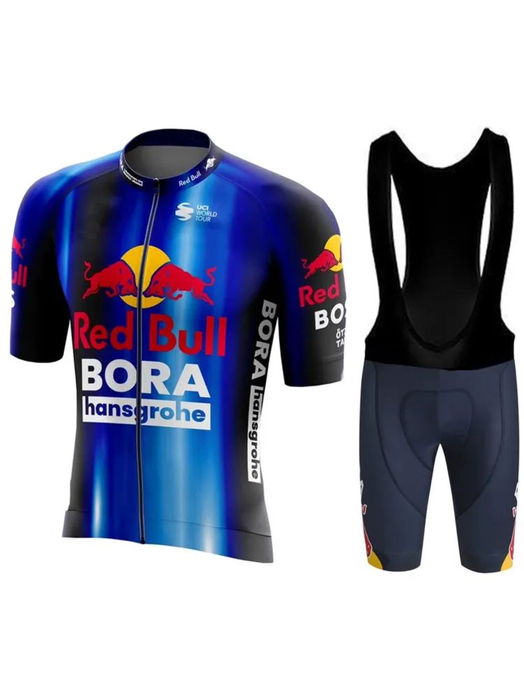 AliExpress Red Bull Road Bike Jerseys Team Jersey Sets Short Bib Cycling Men's Clothing Set Mens Cycling Clothes for Men Mtb Sportswear Man