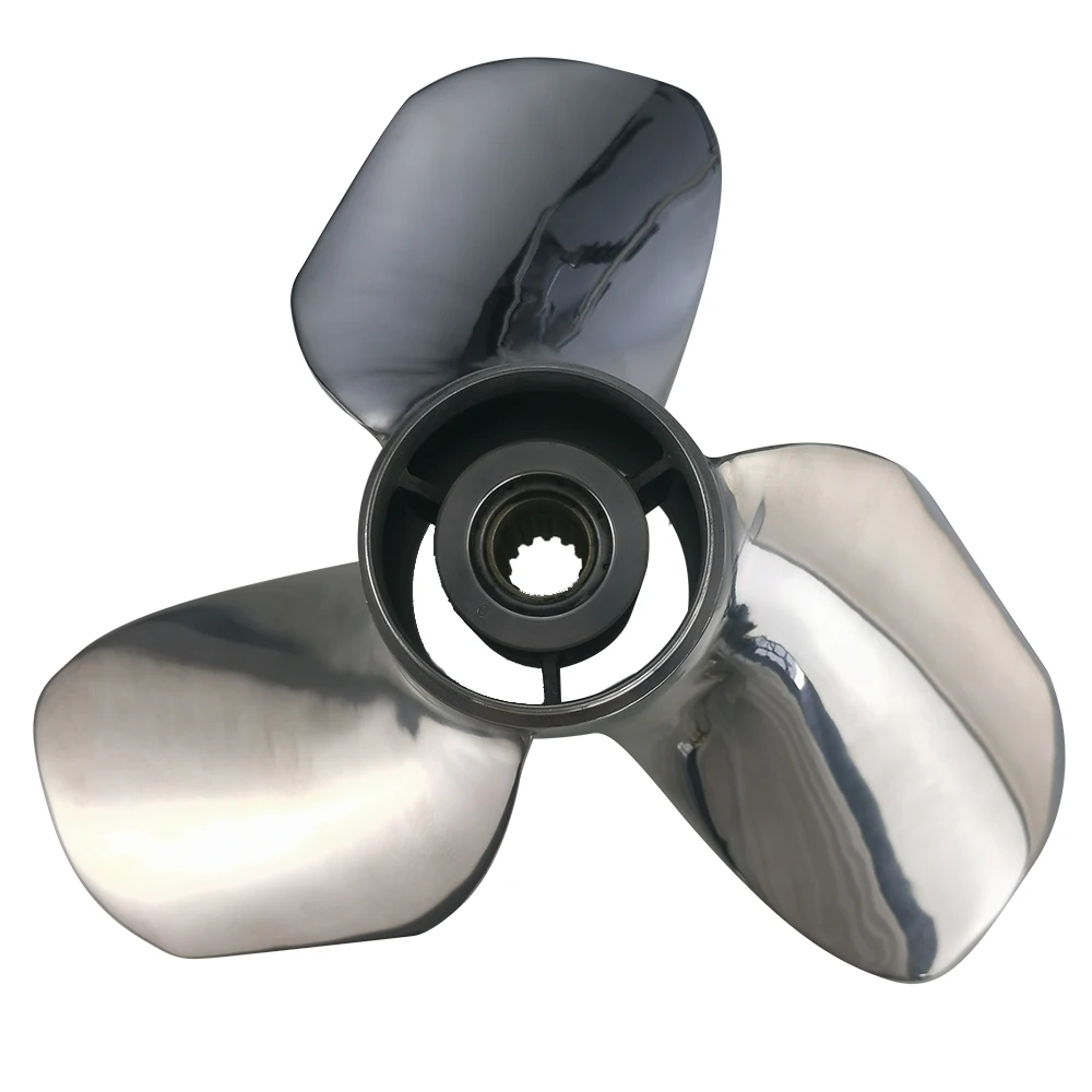 Propeller 12*14 Stainless For 35-60HP Matched For  Outboard Silver Stainless Marine Propeller