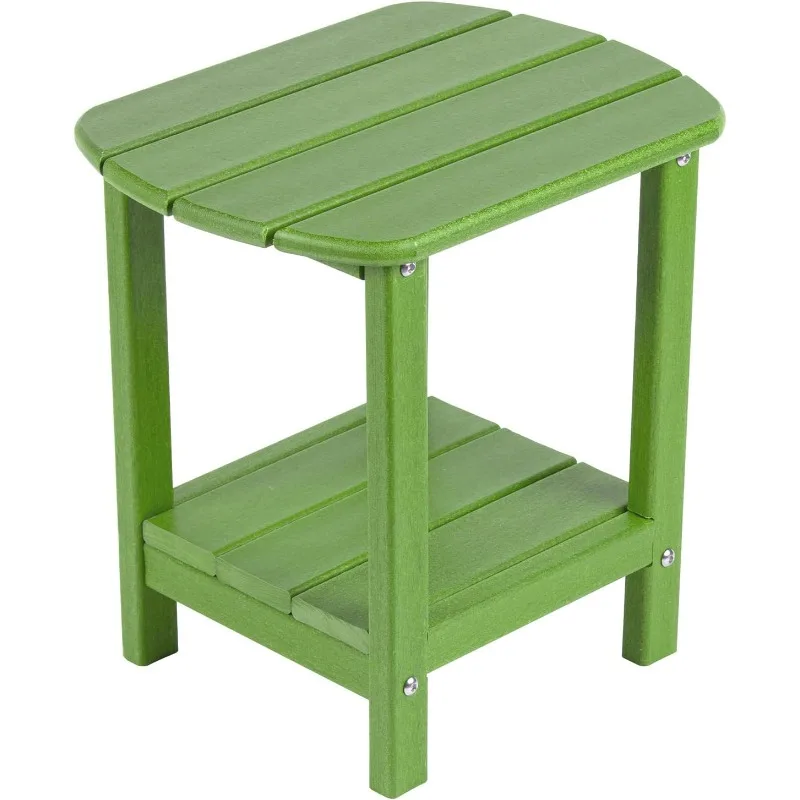 

16,5 "Наружный боковой стол HDPE пластиковый двойной Adirondack End Table патио (Лайм)