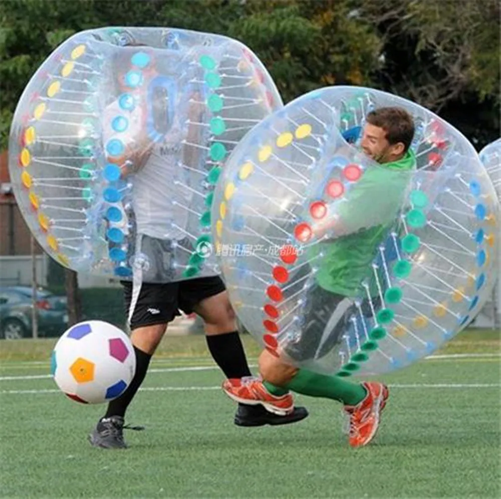 Bola inflável de futebol com bolha, bola zorb de 1.7m, bola de bomba 100% tpu, material inflável para futebol de bolha para adultos